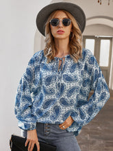 Camisa holgada informal bohemia de manga larga para mujer